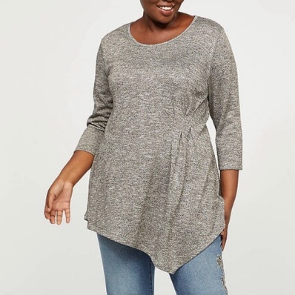 Lane Bryant Asymmetrical Knit Tunic Top 22/24 NWT